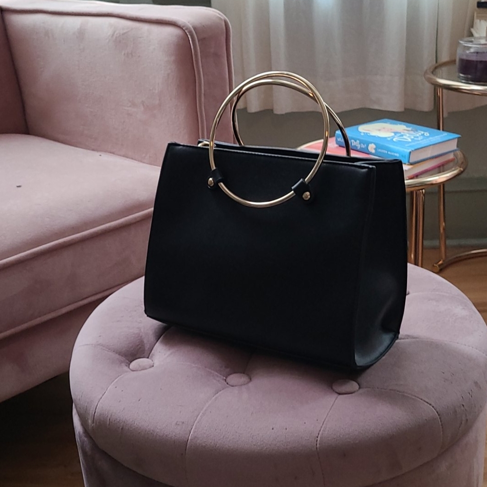 Gold Ring Handle Bag